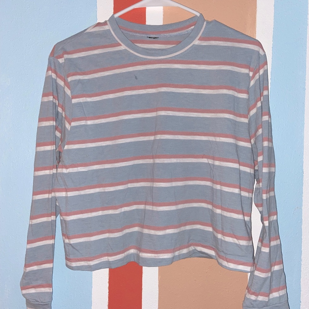 Wild Fable Striped Crop Tee
